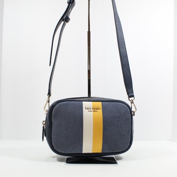 kate spade Handbags - Kate Spade Astrid Stripe Medium Crossbody - Blue/Yellow